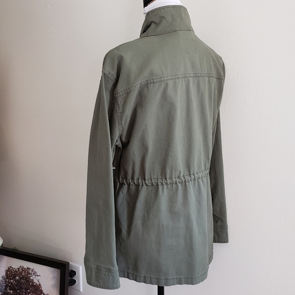 NEW Old Navy Utility Field Jacket Army Green Military Coat Classic Fall - Picture 7 of 15